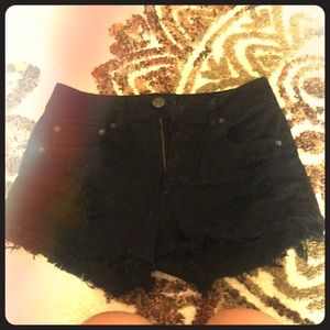 Black high waisted shorts